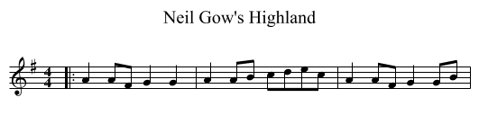 Neil Gow's Highland - staff notation