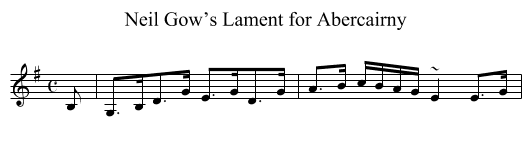 Neil Gow’s Lament for Abercairny - staff notation
