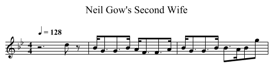 Neil Gow's Second Wife - staff notation