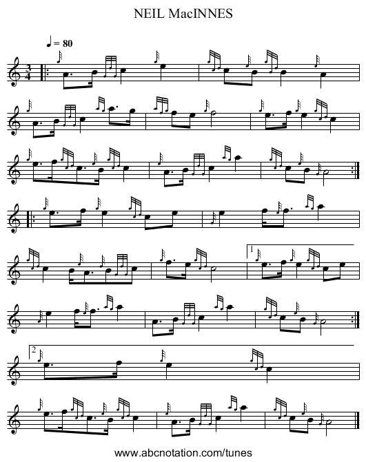 NEIL MacINNES - staff notation