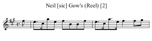 Neil [sic] Gow's (Reel) [2] - staff notation