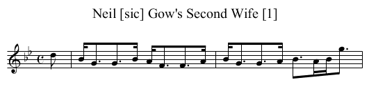 Neil [sic] Gow's Second Wife [1] - staff notation