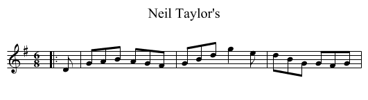 Neil Taylor's - staff notation
