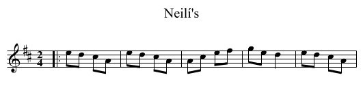 Neilí's - staff notation