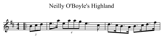 Neilly O'Boyle's Highland - staff notation