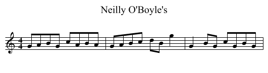 Neilly O'Boyle's - staff notation