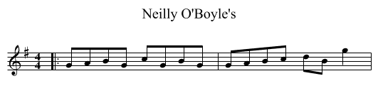 Neilly O'Boyle's - staff notation