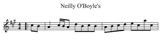 Neilly O'Boyle's - staff notation