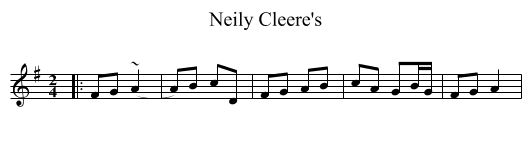 Neily Cleere's - staff notation
