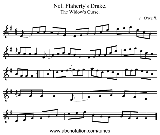 Nell Flaherty's Drake. - staff notation