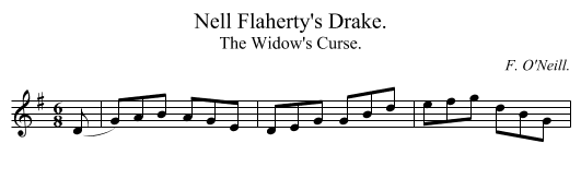 Nell Flaherty's Drake. - staff notation