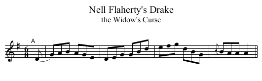 Nell Flaherty's Drake - staff notation