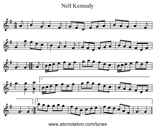 Nell Kennedy - staff notation