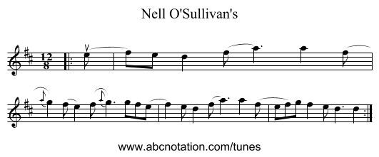 Nell O'Sullivan's - staff notation