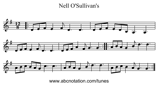 Nell O'Sullivan's - staff notation