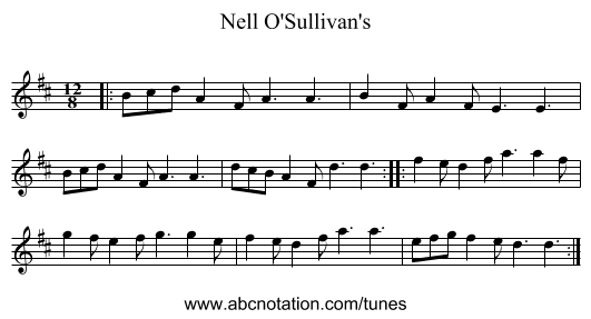 Nell O'Sullivan's - staff notation