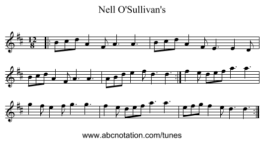 Nell O'Sullivan's - staff notation