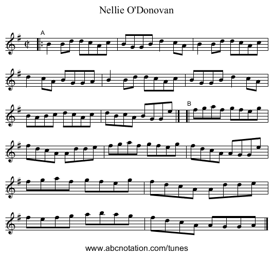 Nellie O'Donovan - staff notation
