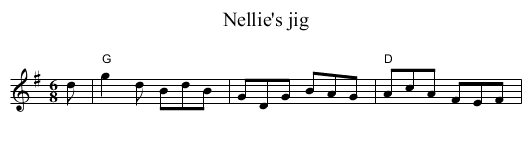 Nellie's jig - staff notation