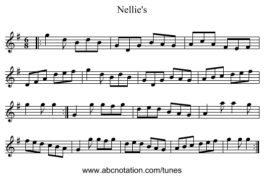 Nellie's - staff notation