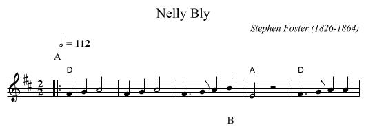 Nelly Bly - staff notation