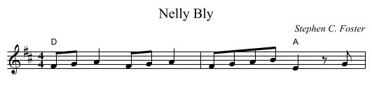 Nelly Bly - staff notation