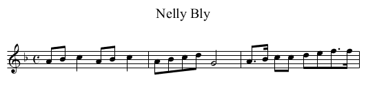 Nelly Bly - staff notation