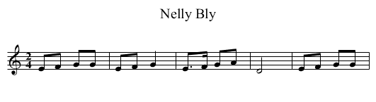 Nelly Bly - staff notation