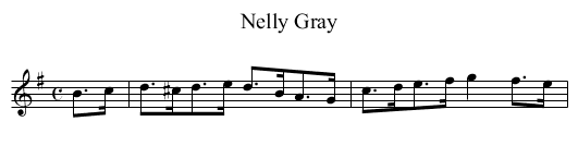 Nelly Gray - staff notation