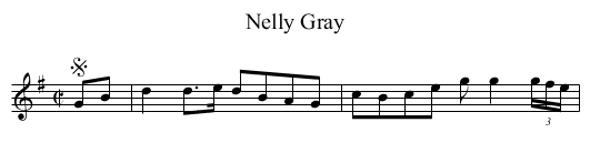 Nelly Gray - staff notation