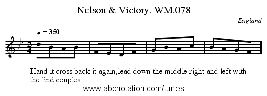 Nelson & Victory. WM.078 - staff notation