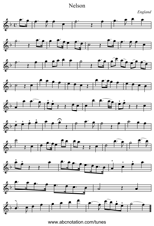 Nelson - staff notation