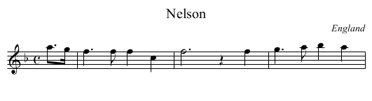 Nelson - staff notation