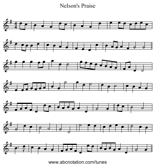 Nelson's Praise - staff notation