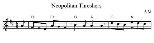 Neopolitan Threshers' - staff notation