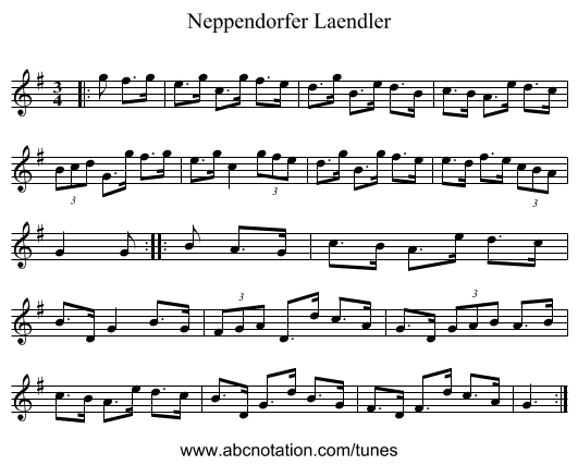 Neppendorfer Laendler - staff notation