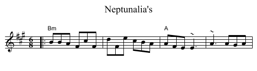 Neptunalia's - staff notation