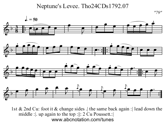 Neptune's Levee. Tho24CDs1792.07 - staff notation