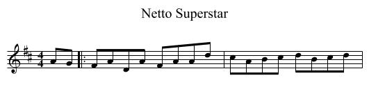 Netto Superstar - staff notation