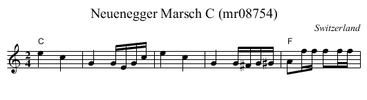Neuenegger Marsch C (mr08754) - staff notation