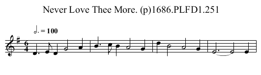 Never Love Thee More. (p)1686.PLFD1.251 - staff notation