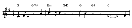 Never Love Thee More - staff notation