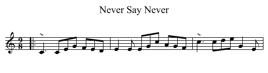 Never Say Never - staff notation