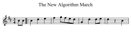 New Algorithm March, The  - staff notation