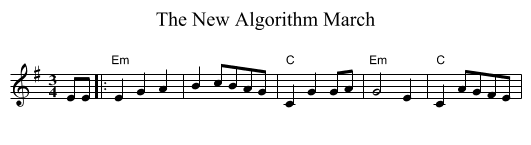 New Algorithm March, The  - staff notation
