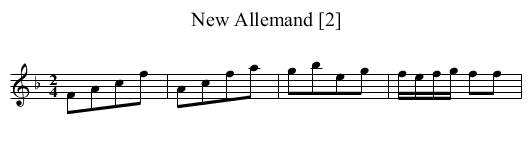 New Allemand [2] - staff notation