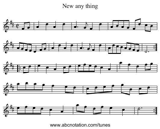 New any thing - staff notation