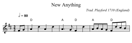New Anything - staff notation