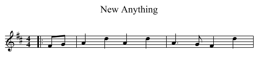 New Anything - staff notation