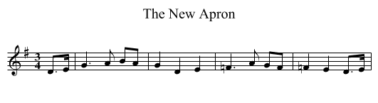 New Apron, The  - staff notation